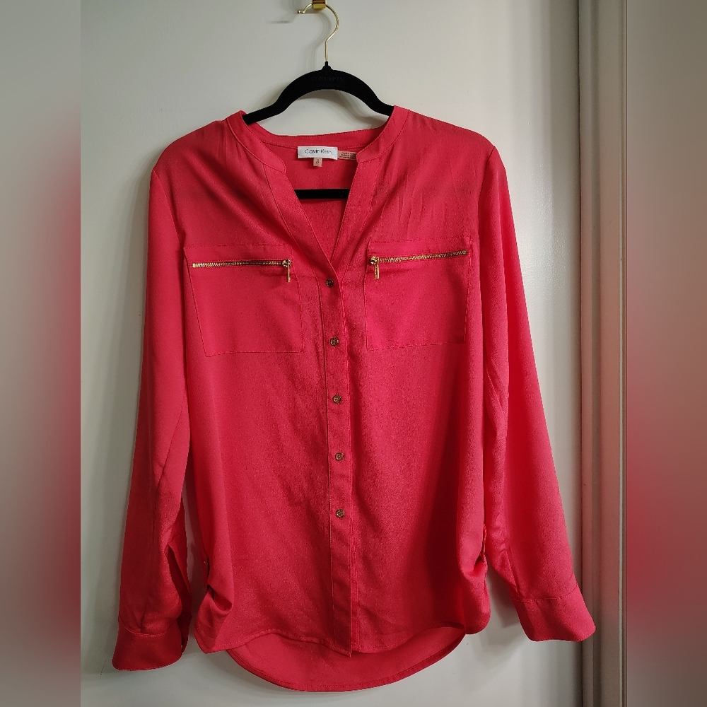 Calvin Klein Women's Pink Blouse